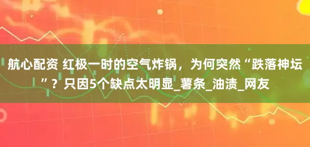 航心配资 红极一时的空气炸锅，为何突然“跌落神坛”？只因5个缺点太明显_薯条_油渍_网友